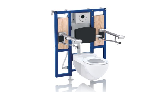 WC za gibalno ovirane osebe z vgradnim elementom Geberit Duofix